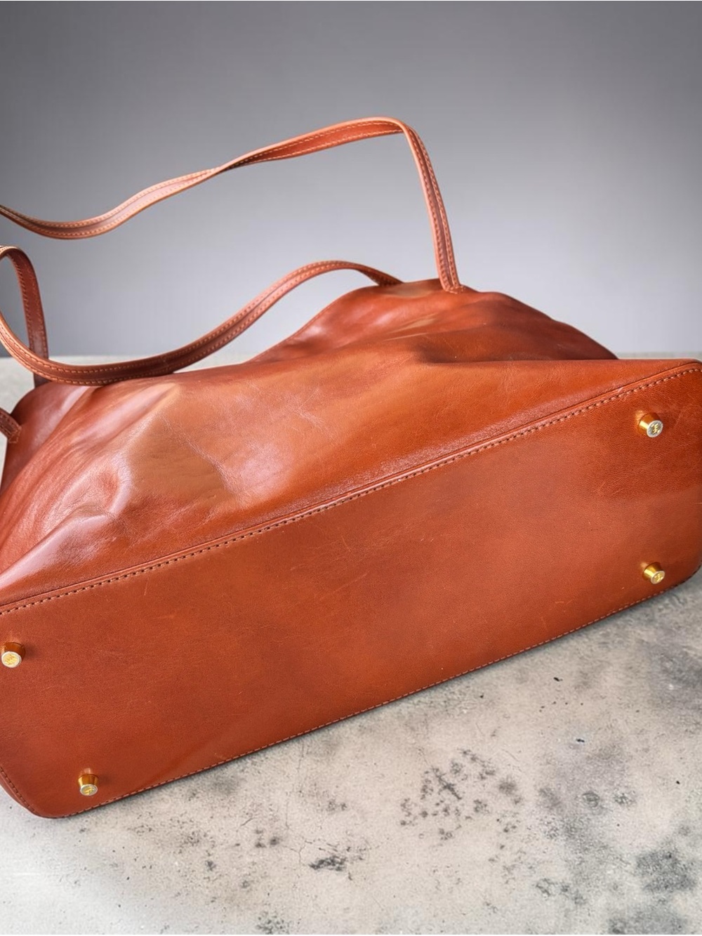 Monsac VTG Italian leather Chestnut Tote bag - Picture 9 of 9